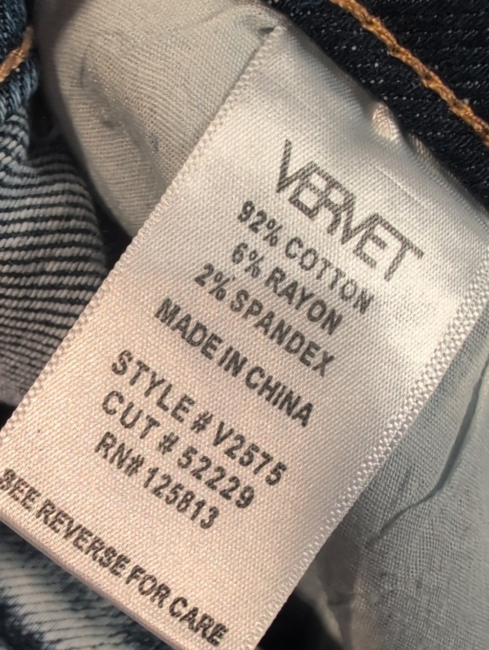 Vervet Jeanne High-Rise Stretch Slim Straight Jeans Acid Wash Size 32 - Picture 6 of 15
